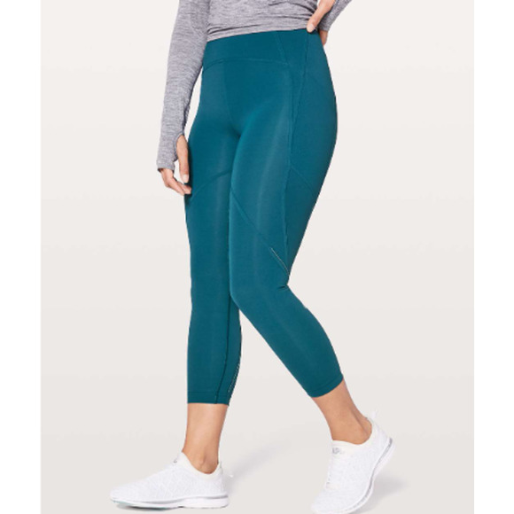 lululemon athletica Pants - Lululemon Lead The Pack Crop 23" Nile Blue 6